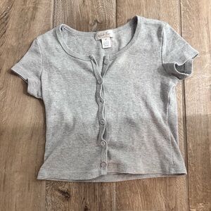 Tilly’s grey bottom up Henley top